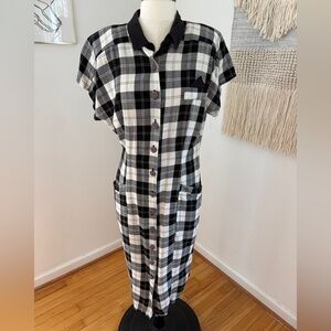 Nina Piccalino Black and White Plaid Dress